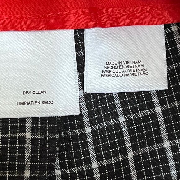 Jones New York Signature‎ Petite Black White Plaid Skort Shorts 12P Rear Pockets - Picture 7 of 8